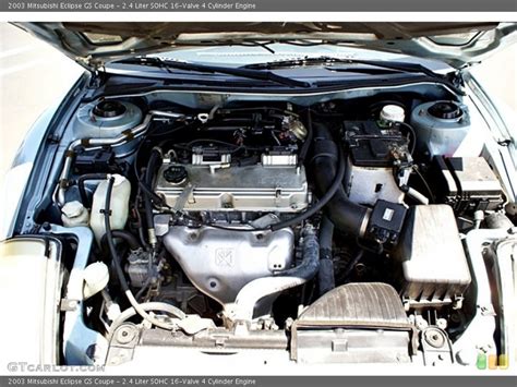 2.4 Liter SOHC 16-Valve 4 Cylinder 2003 Mitsubishi Eclipse Engine ...