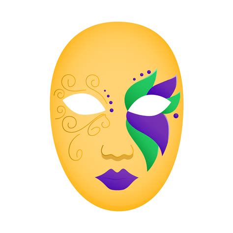 Carnival mask vector illustration. Full face masquerade decoration ...