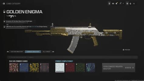 How To Unlock Golden Enigma Camo In MW3 Zombies