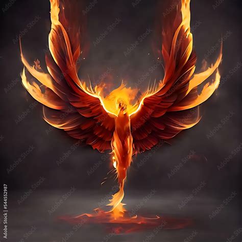 Phoenix In Burning Flame Art Hyper realistic Ultra HD Stock ...