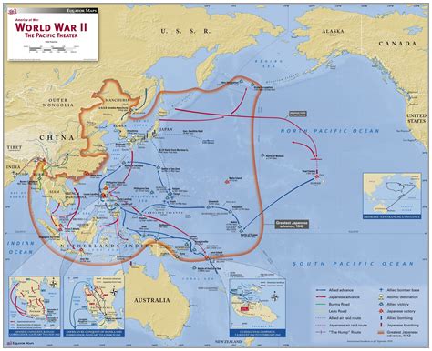 World War II, The Pacific Theater Map | Maps.com.com