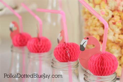 Flamingo Valentine's Day Party - Polka Dotted Blue Jay