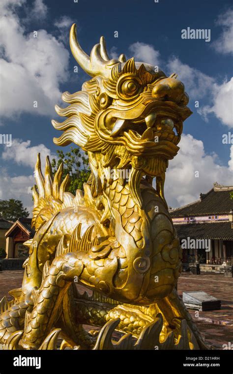 Vietnam, Hue, Famous dragon statue in Hue Citadel Stock Photo - Alamy