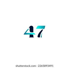 47 Number Logo Design Template Elements Stock Vector (Royalty Free) 2265893491 | Shutterstock