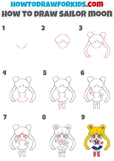 How To Draw Sailor Moon Really Easy Drawing Tutorial Moon Drawing | The ...