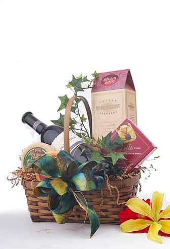 "Wine and Cheese" Gift Basket - Elaine's Florist & Gift Baskets ...