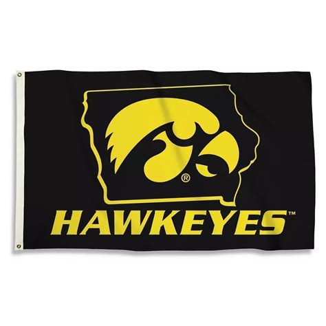 Iowa Hawkeyes State Outline 3' x 5' Flag