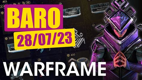 Baro Ki'Teer Warframe Location & Inventory 28 July 2023 - YouTube