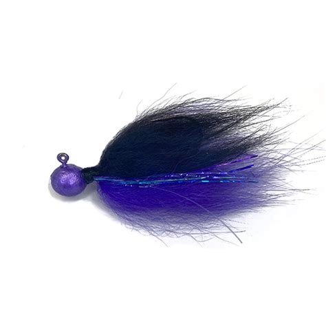 Purple Hair Jig 1/8oz - Bass Fishing Hair jig for smallmouth bass ...