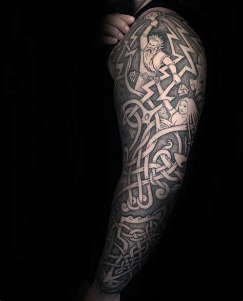70 Mjolnir Tattoo Designs For Men - Hammer Of Thor Ideas