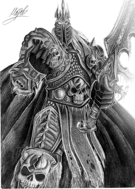 Lich king, King drawing, Warcraft art