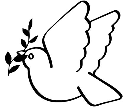 Free Outline Of A Dove, Download Free Outline Of A Dove png images ...