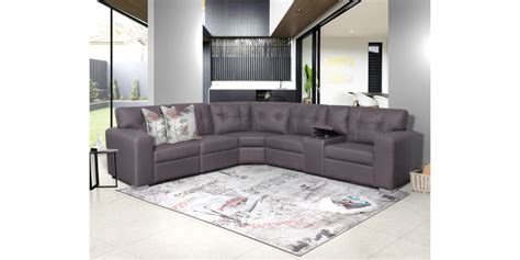 Viera 5 Piece Corner Lounge Suite, Brown - Bradlows