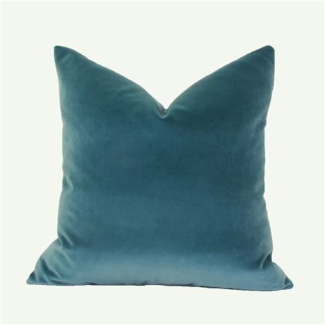 Teal Velvet Pillow - Etsy