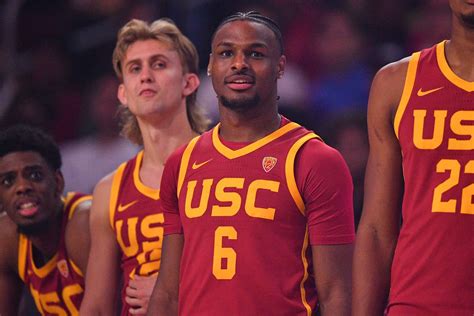 Bronny James Dances with Team on USC Basketball Opening Night