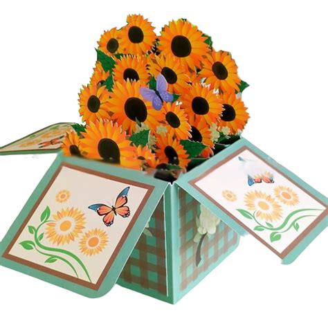 Mother's Day Paper Flowers 3D Pop Up Card Greeting Card for Mom , Pop ...