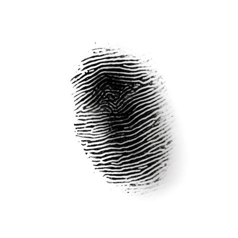 Premium AI Image | Fingerprint isolated on white background black ink