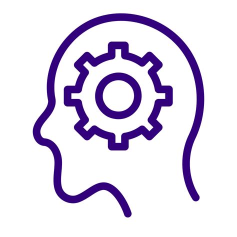 Head and gear icon design for Artificial intelligence technology theme ...