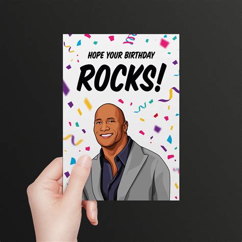 Dwayne Johnson | The Rock | Perfect Card for Birthday | Greeting Card ...