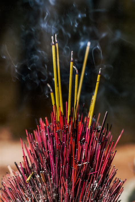 "Burning Incense Stick." by Stocksy Contributor "BONNINSTUDIO " - Stocksy