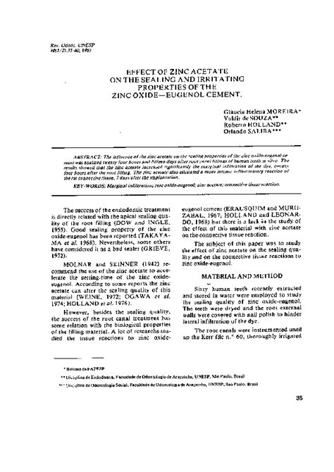 (PDF) 109. Effect of zinc acetate on the sealing and irritating properties of the zinc oxide ...