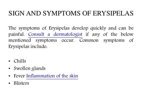 Erysipelas : causes, symptoms, diagnosis, prevention and treatments