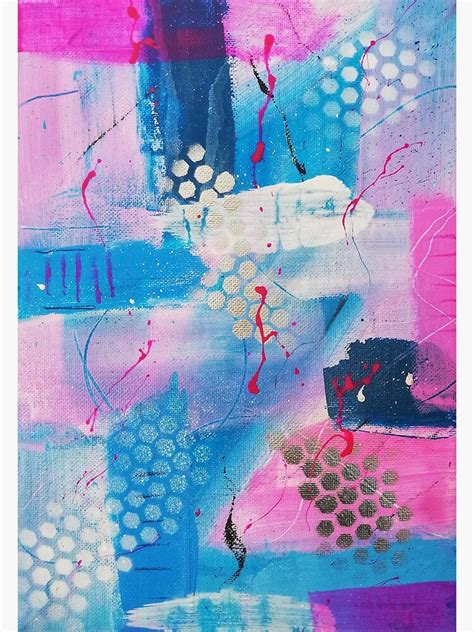 "Pink and blue abstract art" Poster for Sale by hayleyj2022 | Redbubble