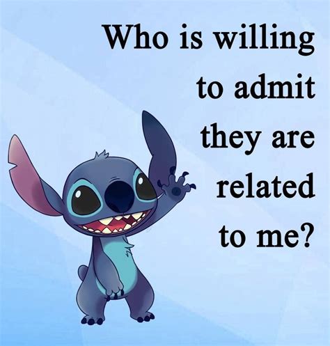 Me!!!! I'm related to stitch. I love stitch he so fluffy and cute ...