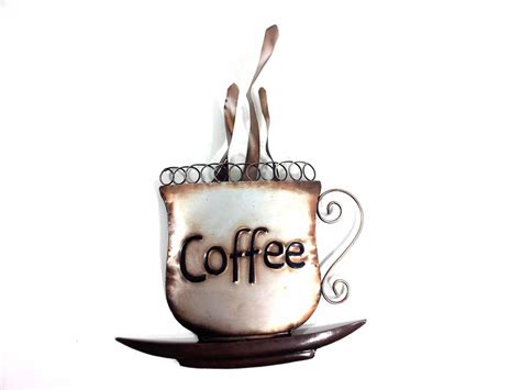 Metal Wall Art - Steaming Coffee Cup