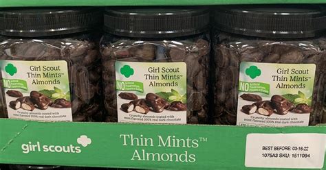 Girl Scouts Thin Mints Almonds 30oz Container Only $12.99 at Costco