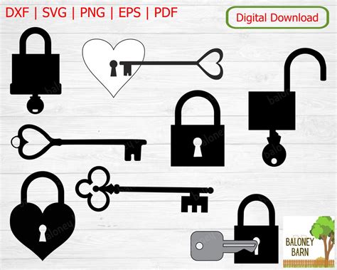 Lock and Key Clipart, Key SVG, Key Silhouette, Antique Key, Key to My ...