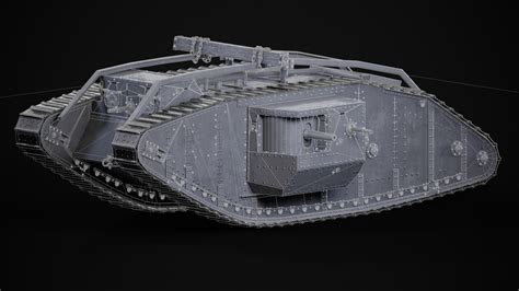 ArtStation - WW1 British Mk IV Landship/Tank Prop | Game Assets