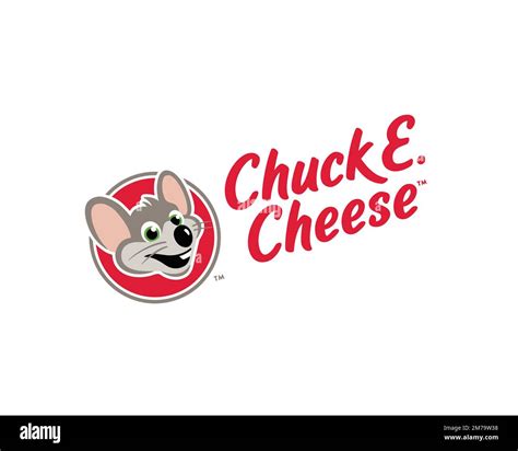 Chuck E. Cheese, Rotated Logo, White Background Stock Photo - Alamy