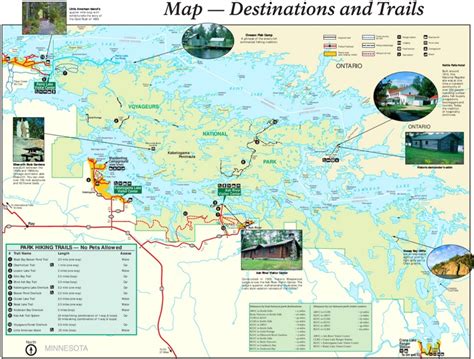 Voyageurs National Park hiking map - Ontheworldmap.com