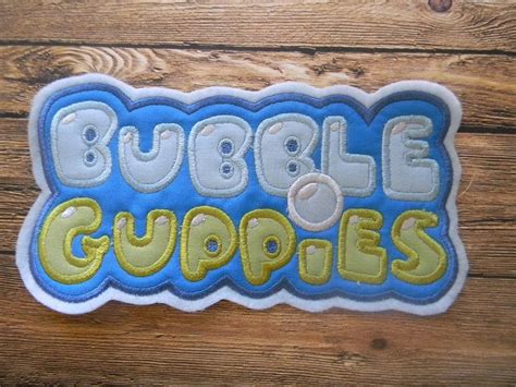 Bubble Guppies Logo Embroidered Applique Iron On Patch No