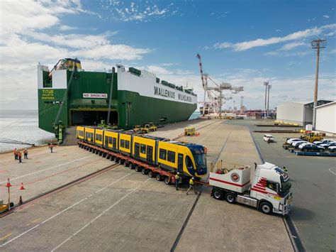 New Gold Coast tram arrives at Port of Brisbane after 26,000km trip ...