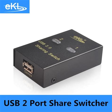 EKL 2 Ports 4 Ports USB 2.0 Sharing Switch Switcher Adapter Box For PC Scanner Printer-in USB ...