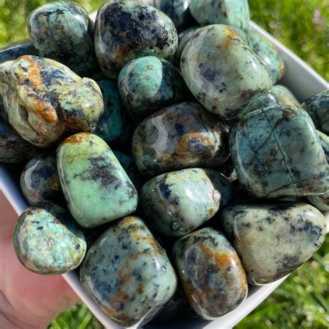 African Turquoise Stone African Turquoise Polished Tumbled | Etsy