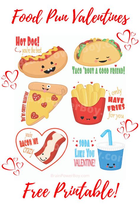 Free Printable Food Pun Valentines That Are SO Punny in 2020 | Food puns, Valentines, Lego ...