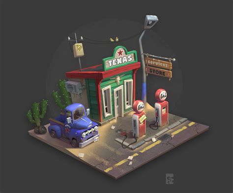 ArtStation - Gas Station