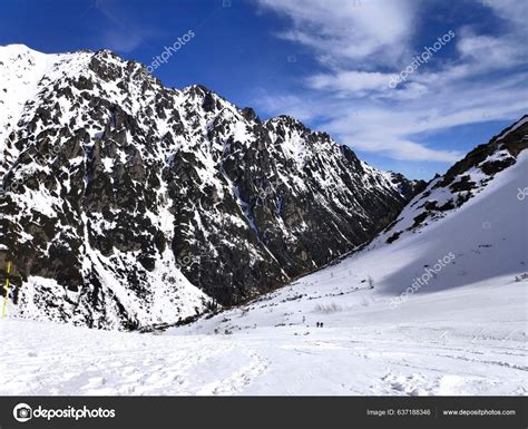 Beautiful Panorama Winter Tatry Mountains Five Lakes Valley Dolina ...