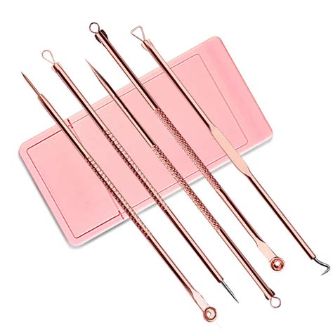 Acne needle 5 Pcs Pimple Blemish Comedone Acne Extractor Remover Tool ...