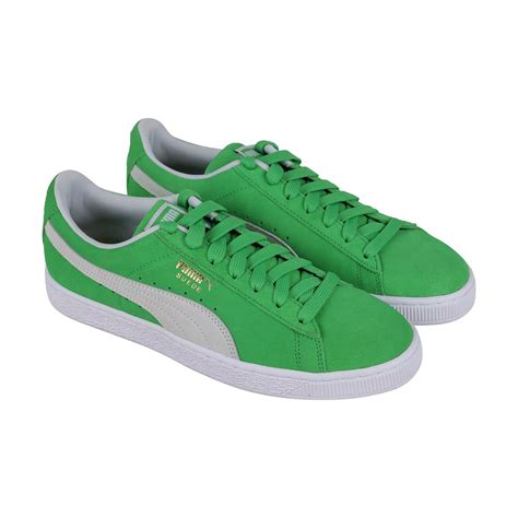 Puma Suede Classic 36534768 Mens Green Lace Up Low Top Sneakers Shoes ...