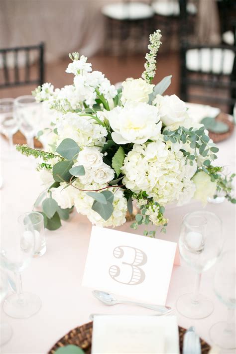 Hydrangea Centerpiece Wedding, White Hydrangea Wedding, Greenery ...