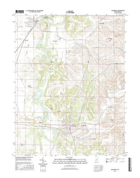 MyTopo Bloomfield, Indiana USGS Quad Topo Map