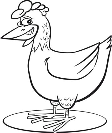 Hen Coloring Page PNG Transparent Images Free Download | Vector Files | Pngtree