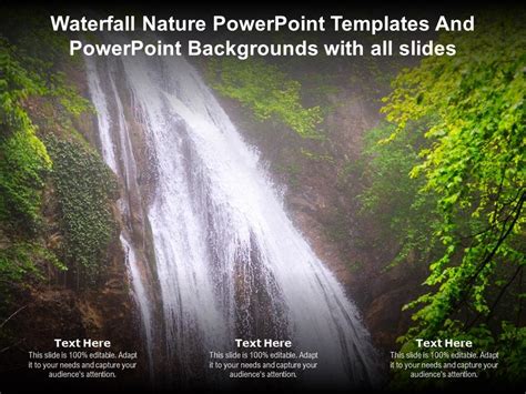 Waterfall Nature Powerpoint Templates Backgrounds With All Slides Ppt ...