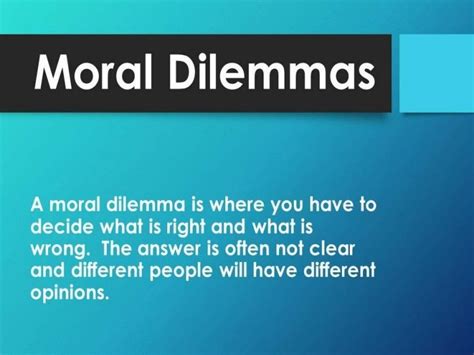 Moral Dilemmas