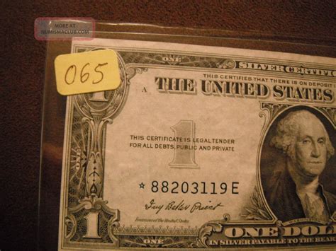 1935 E 1 Dollar Silver Certificate Star Note A/u