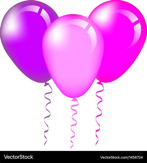 Pink and purple balloons Royalty Free Vector Image